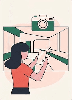 A member photographing their meal with a phone