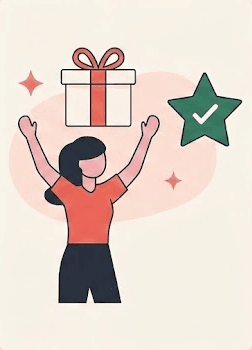 A member celebrating an unlocked reward
